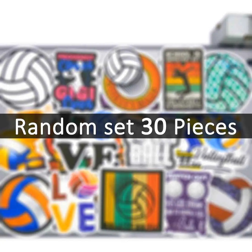 20/30/50Pieces Funny Sports Colorful Graffiti Volleyball Stickers for Kids Scrapbook Luggage Bike Car Phone Laptop Sticker Toys (ONLINE ORDER ONLY)