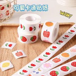 500pcs/roll Cute Strawberry Reward Stickers Scrapbooking  Fruit Envelope Seal Stickers For Birthday Party Favors Baking Goods (Online Order Only)