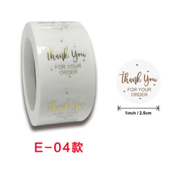 50-500pcs Luxury Bronzing Labels Thank You for Your Order Stickers Baking Seal Labels for Shop Business Package Gift Sticker (ONLINE ORDER ONLY)
