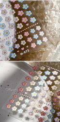 Lovely Colored Flower Fried Egg Petal Love Heart Cartoon Pink Yellow Purple Blue Delicate Charm Nail Art Stickers Manicure Decal (ONLINE ORDER ONLY)