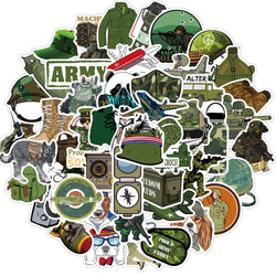 50/100PCS Military Graffiti Sticker Pack Cool Soldier Car Stickers and Decals Vinyl DIY Laptop Skateboard Phone Case for Boys (ONLINE ORDER ONLY)