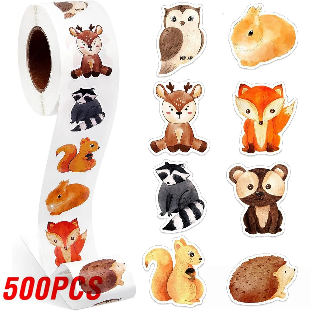100-500pcs Cute Animals Stickers Reward Stickers For Kids For Students Motivational Gift Decoration Label Stationery Sticker (ONLINE ORDER ONLY)