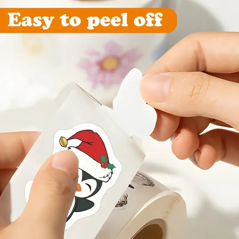 100-500pcs Penguin Animal Sticker Merry Christmas Stickers Christmas Theme Seal Labels For DIY Gift Baking Package Envelope (ONLINE ORDER ONLY)