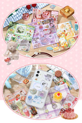 30 Pages Ins Retro Cute Dessert Cake Decorative Stickers Book Scrapbooking Phone Case DIY Journal Collage Material Sticker Gift (ONLINE ORDER ONLY)