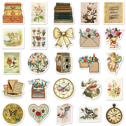 10/30/50PCS Retro Cartoon Graffiti Stickers Aesthetic DIY Decorative Notebook Bike Suitcase Laptop Fridge Stationery Decals Toy (ONLINE ORDER ONLY)