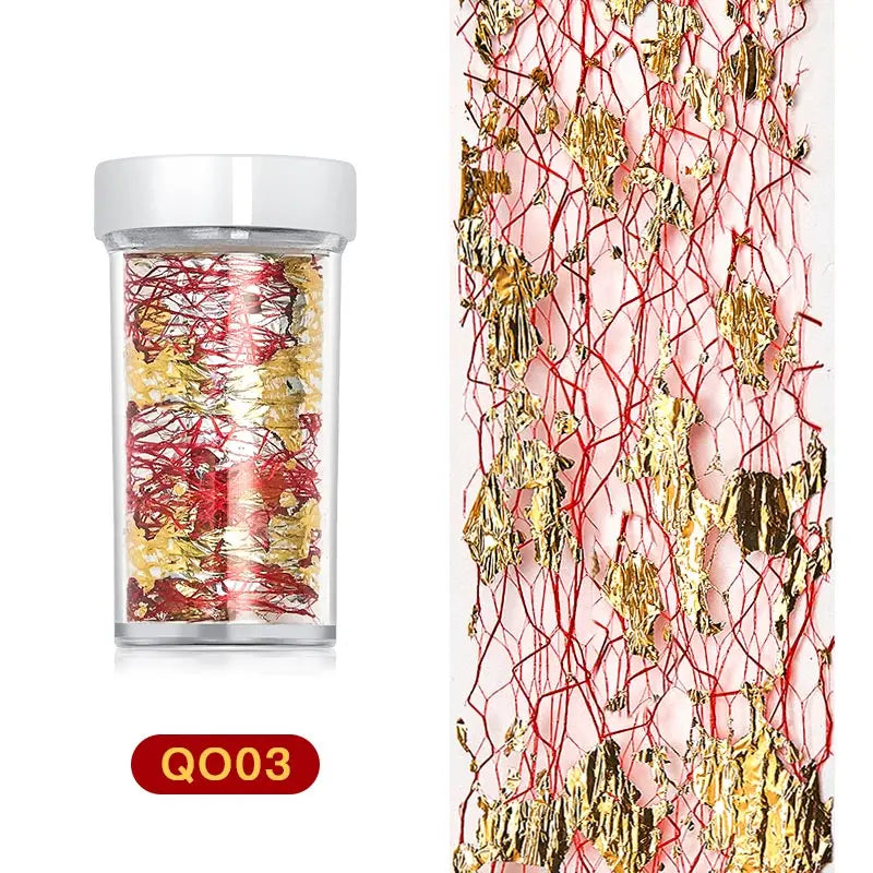1Roll/Box Net Line Nail Stickers For Nails Gold Silver Mesh Nail Transfer Foil Paper Decals 3D Nail Art Decorations DIY Design (Online Order Only)