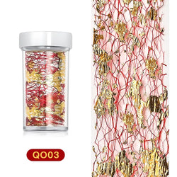 1Roll/Box Net Line Nail Stickers For Nails Gold Silver Mesh Nail Transfer Foil Paper Decals 3D Nail Art Decorations DIY Design (Online Order Only)