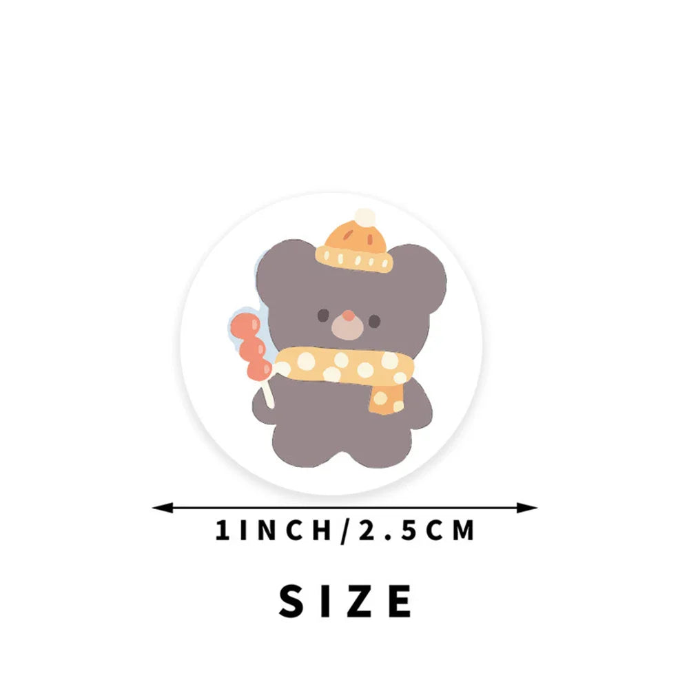 100-500pcs Cartoon Animals Sticker for Children 8 Designs Cute Thank You Scrapbooking Stationery Sealing Labels Rewards Stickers (ONLINE ORDER ONLY)