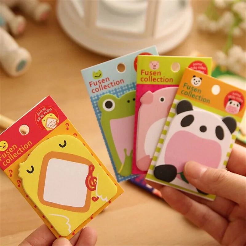 8 Pcs/lot Creative Stationery DIY Animal Series Cute Paper Memo Pad / Sticker Post Sticky Notes Notepad School Office Supplies (ONLINE ORDER ONLY)