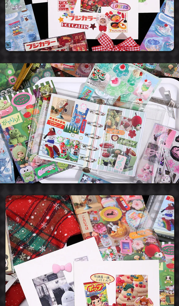 50 Pages Cute Fragments Series Cut Film Sticker Book Y2K Sticker Journal Handbook Scrapbooking Kawaii Decoration Sticker Gift (ONLINE ORDER ONLY)