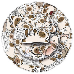 10/30/50PCS Siamese Cat Stickers Cute Cat Graffiti Animal Cartoon Sticker Fridge Luggage Laptop Phone Guitar Car Bike Decals Toy (Online Order Only)