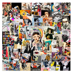 10/30/50PCS Aesthetic Wall Art Collage Stickers Modern Painting Decals Skateboard Laptop Luggage Phone Guitar Kids Toy Sticker (ONLINE ORDER ONLY)
