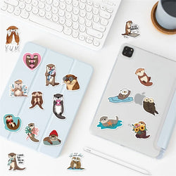 10/30/50PCS Kawaii Otter PVC Sticker Aesthetic Korean Decoration Scrapbooking Stationery DIY Hand Accounting Supplies for Kids (ONLINE ORDER ONLY)