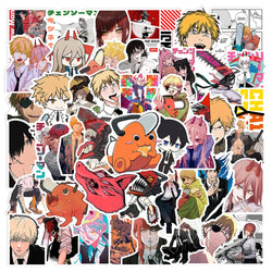 10/30/50pcs Classic Anime Chainsaw Man Cool Stickers Decals Skateboard Phone Case Guitar Cartoon Waterproof Decoration Sticker (ONLINE ORDER ONLY)