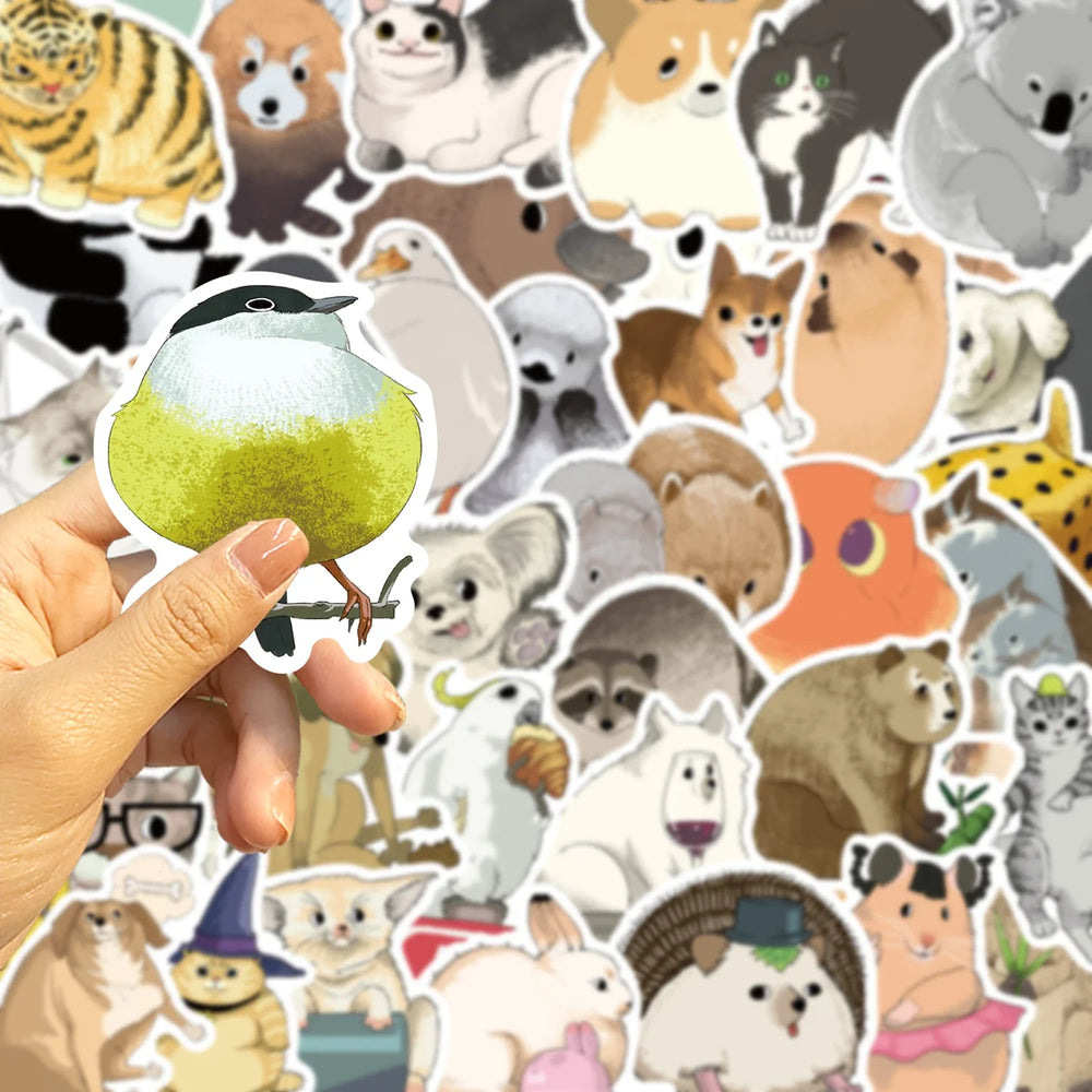 50PCS Mixed Animals Rabbit Panda Cat Sticker Aesthetic DIY Korean Stationery Decoration Scrapbooking School Supplies (ONLINE ORDER ONLY)