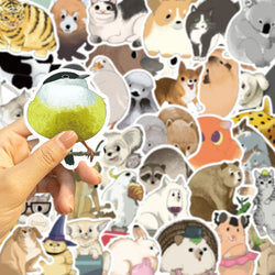 50PCS Mixed Animals Rabbit Panda Cat Sticker Aesthetic DIY Korean Stationery Decoration Scrapbooking School Supplies (ONLINE ORDER ONLY)
