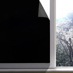Blackout Opaque Window Sticker Static Cling 100% Light Blocking PVC Frosted Dark Tint Film Privacy Protection Window Covering (ONLINE ORDER ONLY)