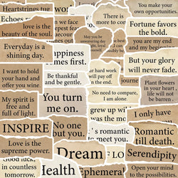 50PCS Motivational Phrases Tear Series PVC Sticker Aesthetic Korean Stationery Hand Accounting Decoration Scrapbooking Supplies (Online Order Only)