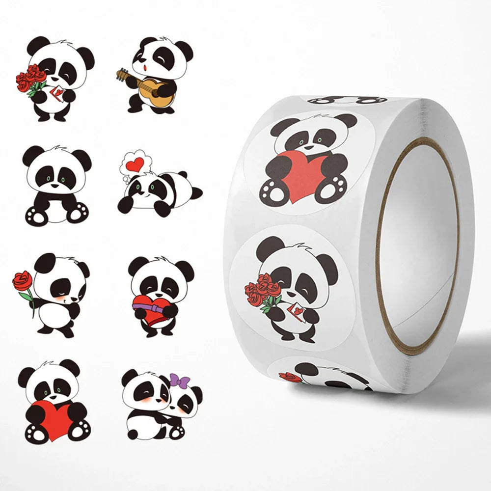 500pcs/Roll Cartoon Animal Stickers Anime Round Seal Diy Laptop Decals Stickers Cute Book Children Reward Kids Toy Gift (ONLINE ORDER ONLY)