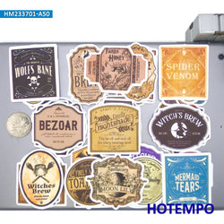 20/30/50Pieces Gothic Style Witch Brew Alchemy Magic Wizard Potion Stickers for Bottle Luggage Car Bike Phone Laptop Sticker Toy (Online Order Only)