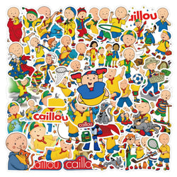 10/30/55PCS Funny Caillou Animation Stickers Cartoon Graffiti Decals Kids Gift DIY Laptop Phone Guitar Scrapbook Children's Toy (ONLINE ORDER ONLY)