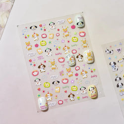 Fruits Apple Strawberry Animals Bear Dog Party Dream Flower Bone Rain Self Adhesive Nail Art Decoration Sticker Manicure Decals (Online Order Only)