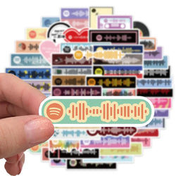 Colorful Music Notation Stickers for Phone, Laptop, Luggage, Skateboard - 10/30/68PCS Fun Decals for Kids (ONLINE ORDER ONLY)