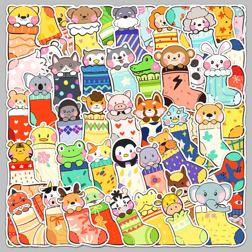 50pcs Cartoon Graffiti Stickers for Helmet, Desktop, Wall Decoration (Online Order Only)