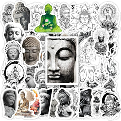 Buddha Sakyamuni Stickers Yoga Bodhisattva Art Sketch DIY Toy Gift Decal Graffiti for Phone Luggage Laptop Scrapbook Waterproof (ONLINE ORDER ONLY)