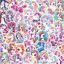 10/30/50PCS Unicorn Flight PVC Sticker Aesthetic Decoration Scrapbooking Children's Korean Stationery School Supplies for Kids (Online Order Only)