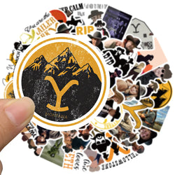 50pcs American Hot TV Yellowstone Season Show Stickers Laptop Luggage Guitar Skateboard Fridge Scrapbook Graffiti Sticker (ONLINE ORDER ONLY)