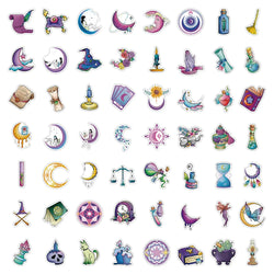 10/30/50/100pcs Cool Cartoon Gothic Magic Stickers Aesthetic Decals Laptop Phone Suitcase Guitar Car Waterproof Sticker Kids Toy (ONLINE ORDER ONLY)