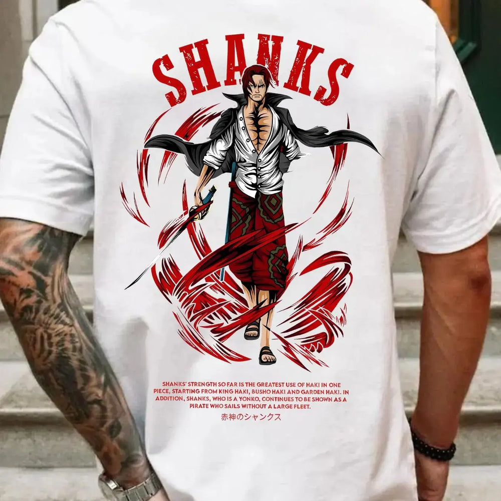 One Piece Shanks Summer T-shirt Retro Oversized Cotton (ONLINE ORDER ONLY)