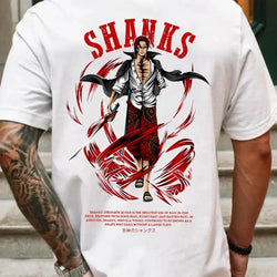 One Piece Shanks Summer T-shirt Retro Oversized Cotton (ONLINE ORDER ONLY)