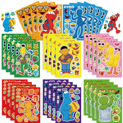 8/16Sheets Make a Face Sesame Street Puzzle Stickers Cartoon Assemble Jigsaw For Kids Boys Girls Party DIY Education Toys Gifts (ONLINE ORDER ONLY)