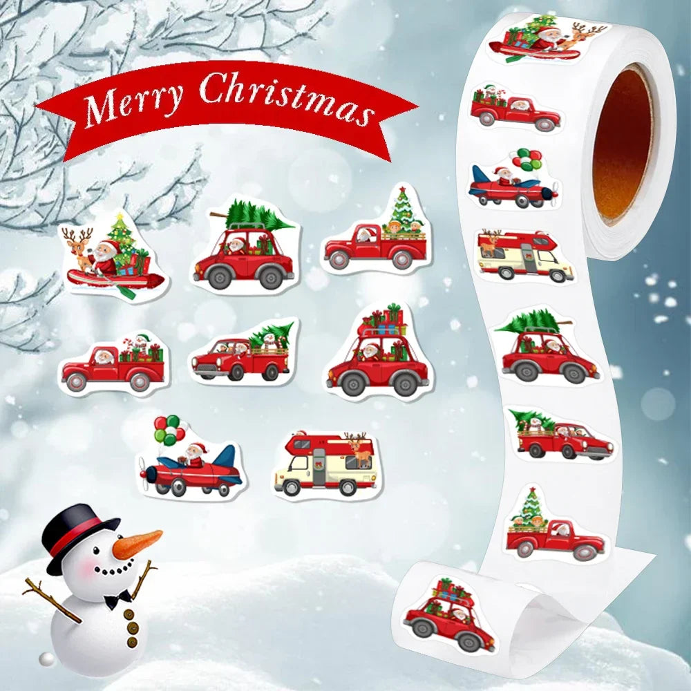 100-500pcs New Christmas Stickers Children Stickers Cute Cartoon Packaging Stickers Photocard Decor Lables for Kid Stationery (ONLINE ORDER ONLY)