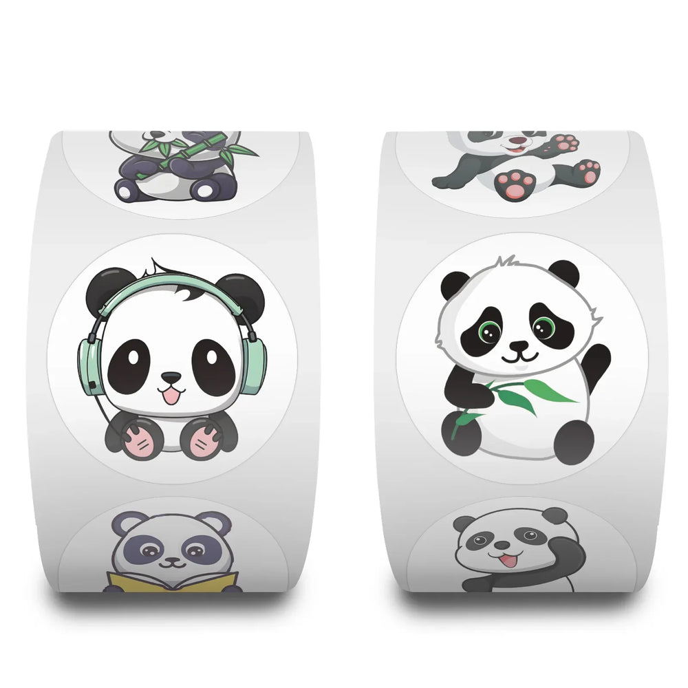 100-500pcs Cute Panda Cartoon Stickers Reward Sticker for Kids Gift Decoration Envelope Sealing Labels Stationery Stickers 1inch (ONLINE ORDER ONLY)