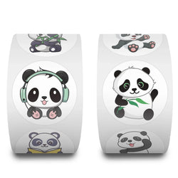 100-500pcs Cute Panda Cartoon Stickers Reward Sticker for Kids Gift Decoration Envelope Sealing Labels Stationery Stickers 1inch (ONLINE ORDER ONLY)