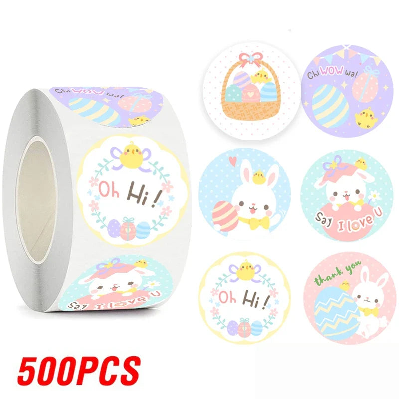100-500pcs Cartoon Animal Label Thank You Stickers Sealing Label For Business Handmade Baking Cake Party Gift Decoration Sticker (ONLINE ORDER ONLY)