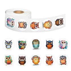 100-500pcs Cute owl Sticker Animals Sticker for Kids Classic Toy Decoration School Teacher Supplies Encouragement Sticker (ONLINE ORDER ONLY)