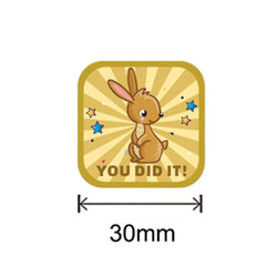 300pcs/Roll Cute Animal Motivational Stickers for Kids Reward & Self-Adhesive Labels for Elementary Students Stationery Stickers (ONLINE ORDER ONLY)