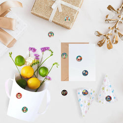 500pcs Happy Christmas Reward Stickers Corlorful Adhesive Roll Stickers Reward Chart Decorative Toy Gifts Sticker Labels (ONLINE ORDER ONLY)