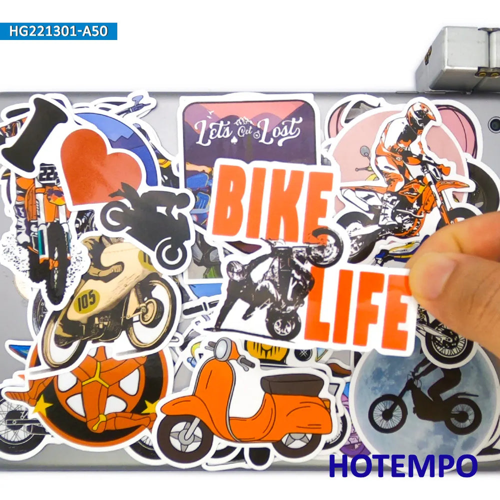 20/30/50Pieces, Motorcycle Stickers, Motorbike Life City Ride Style, Retro Graffiti, for DIY Creative Decoration, Funny Sticker (ONLINE ORDER ONLY)