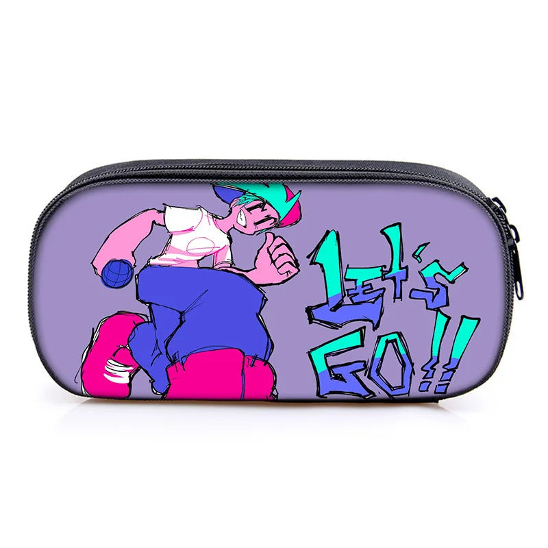 Children Friday Night Funkin Pencil Box Boys Girls Kids Anime Pencil Case Students Cartoon Pen Bags Teenagers Stationery Bags (Online Order Only)