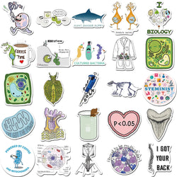 10/30/50PCS Cute  Cartoon Biology Stickers Graffiti DIY Notebook Skateboard Phone Laptop Bike Car Decoration Funny Kids Toy Gift (ONLINE ORDER ONLY)
