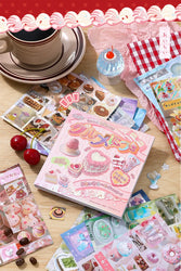 30 Pages Ins Retro Cute Dessert Cake Decorative Stickers Book Scrapbooking Phone Case DIY Journal Collage Material Sticker Gift (ONLINE ORDER ONLY)