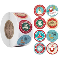 100-500pcs Thank You Label Sealing Stickers Merry Christmas Kraft Handmade Sticker Card Box Package Wedding Decor Party Supplies (ONLINE ORDER ONLY)