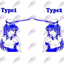 Anime Sticker Rabbit Girl For Car Stickers Decoration Window Door Rear Windshield External Accessories Die Cutting Vinyl Decals (ONLINE ORDER ONLY)
