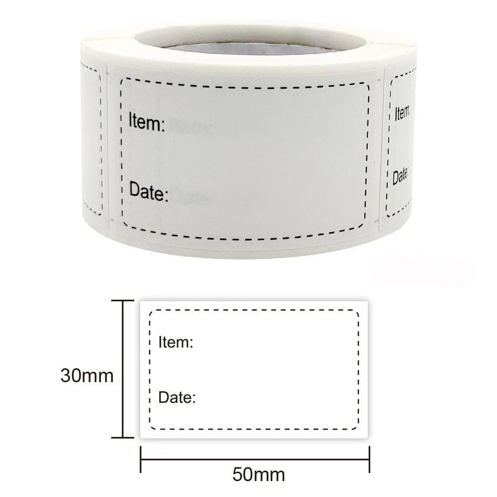 300pcs/roll Kitchen Classification Label Stickers Refrigerator Food Storage Date Labels for Container Bag Jar Packaging Marking (ONLINE ORDER ONLY)