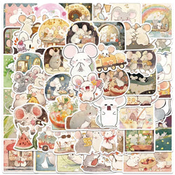 50pcs Cartoon Mouse Stickers for Bike Car Laptop Luggage Kids Gift (ONLINE ORDER ONLY)